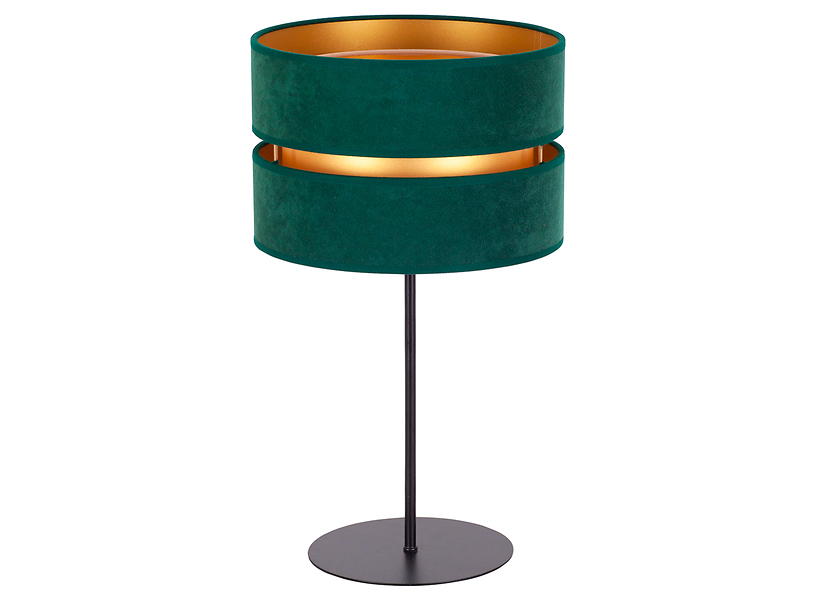 Lampa stołowa Duo welurowa zielona