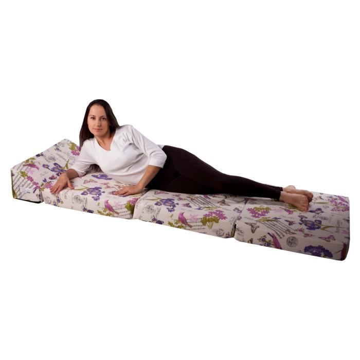 200x70x10 cm Opvouwbare futonstoel/bedmatras - Grijs - Eenpersoons - Stevig - Polyurethaanschuim