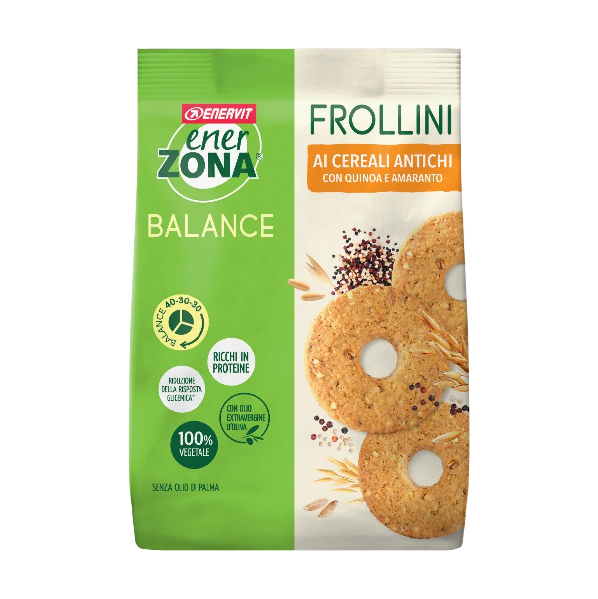 Galletas ENERVIT Enerzona. Cereales antiguos 100% vegetales.