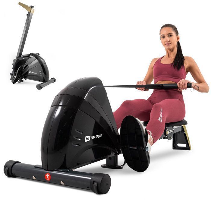 Hop-Sport HS-030R Boost opvouwbare roeimachine voor thuisgebruik, magnetische rem, 10 weerstandsniveaus, 9 kg vliegwiel, max. 120 kg