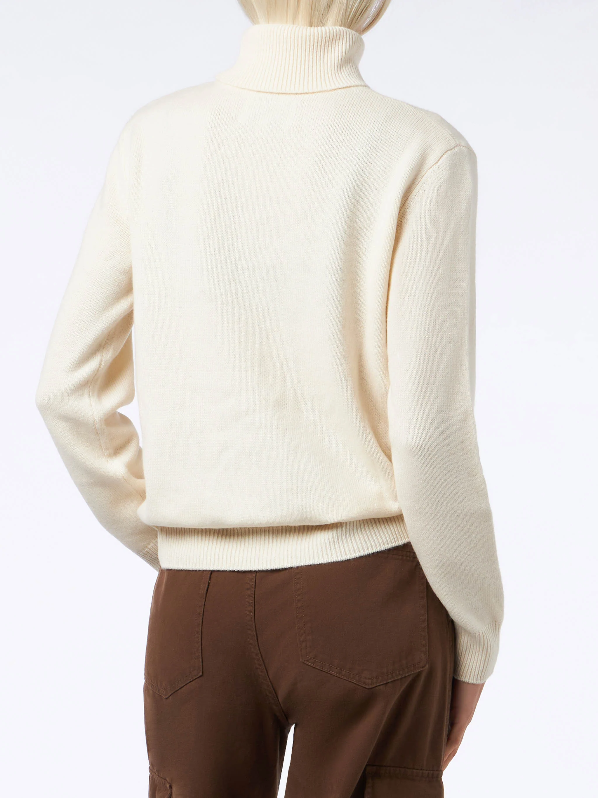 Witte gebreide coltrui voor dames