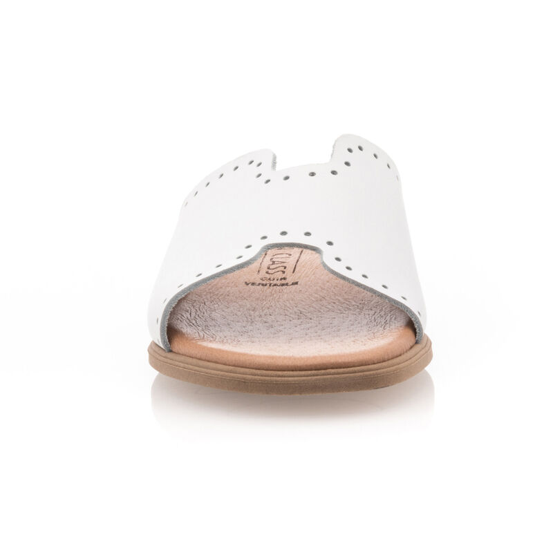 Zuecos/mules blancos para mujer