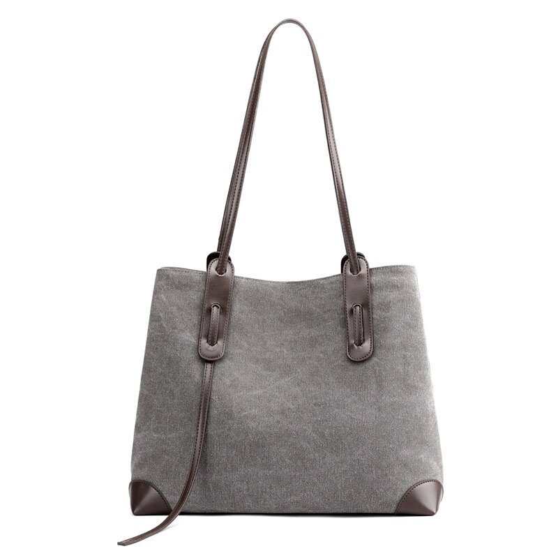 Sacs à main en toile, nouveaux sacs bandoulière résistants et tendance, grande capacité, sacs Cag pour femmes au quotidien, couleur unie, sac à fermeture éclair
