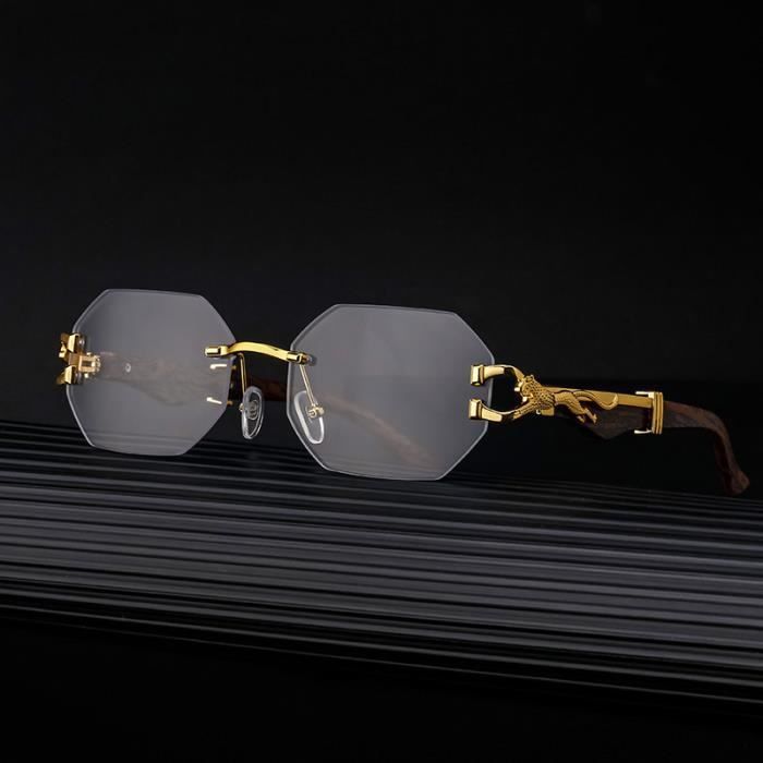Gafas de sol SHARPHY para hombre, estampado de leopardo metálico, estilo moderno, montura de madera negra, ideales para conducir, practicar deportes y pescar, con protección UV.