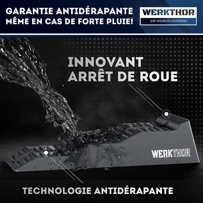 Rampas de elevação para autocaravanas WERKTHOR (cinzentas) - Conjunto de 2 com bolsa de transporte | Carga máxima de 5 toneladas