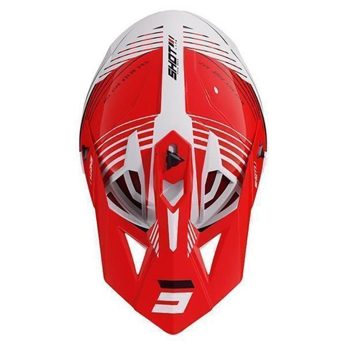 Casco Shot Lite Fury bianco rosso lucido
