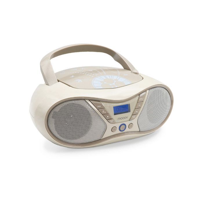 Draagbare cd-speler - MOOOV - Zachtgrijs - 6W stereogeluid - USB-poort - FM-radio