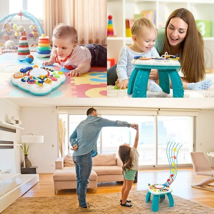 Mesa de actividades para bebés - 6 en 1 - Musical - Educativa - A partir de 24 meses