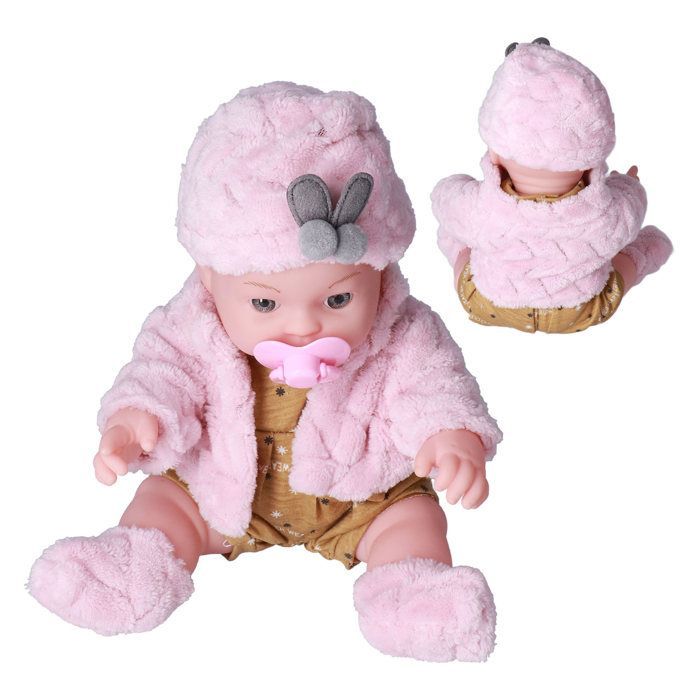 Realistische Reborn Babypop, Modieuze 30 cm Wasbare Witte Meisje met Zacht Lichaam, Speelgoedpop voor Kinderverjaardagscadeau Q12G-003C-026 - SALALIS