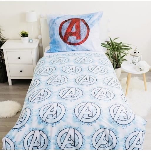 Housse de couette enfant - Avengers - 140x200 cm - 100% coton - Double face - Taie 70x90 cm