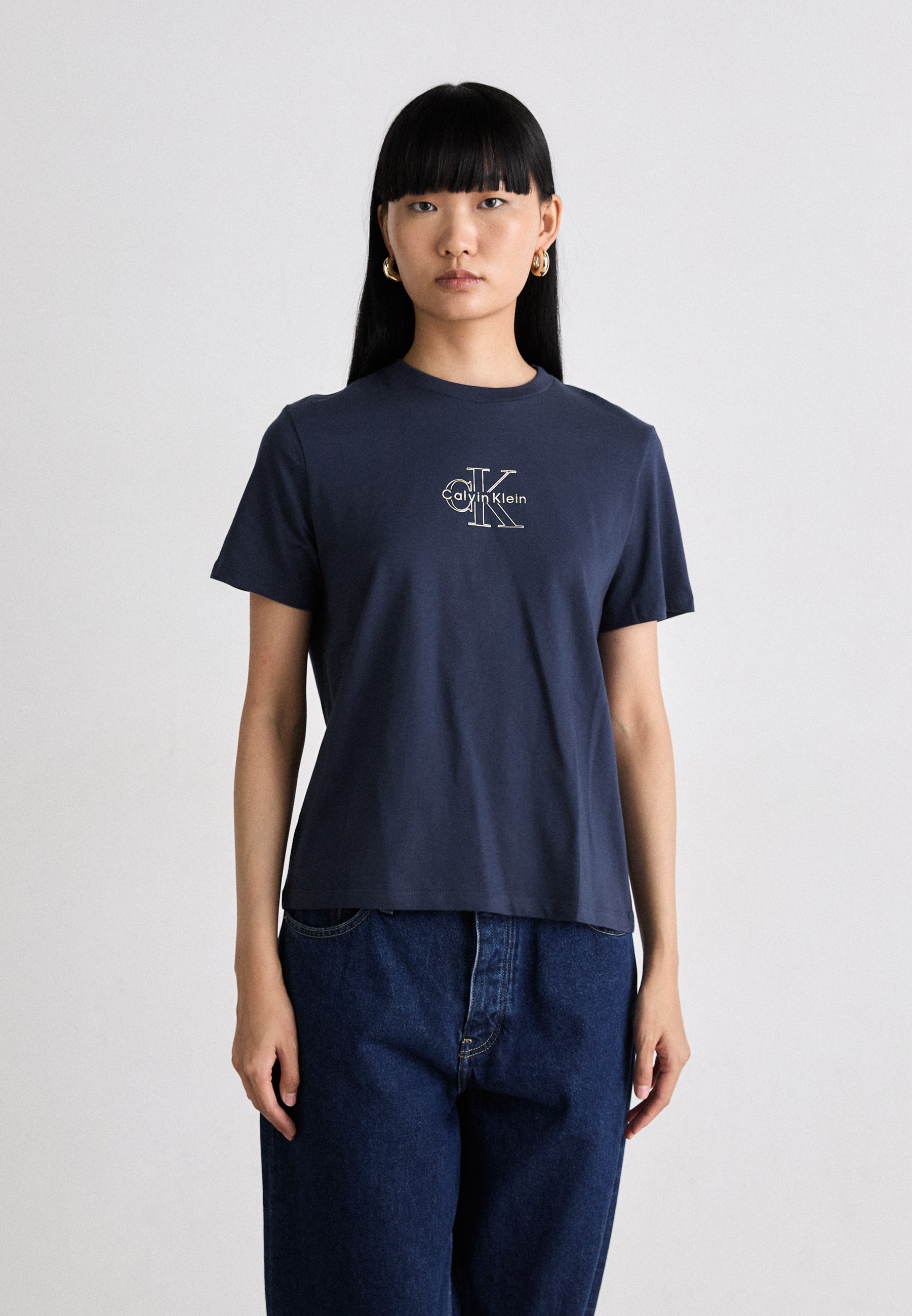 Calvin Klein Jeans CLASSIC FOIL MONOLOGO TEE - T-shirt met print - inktpot