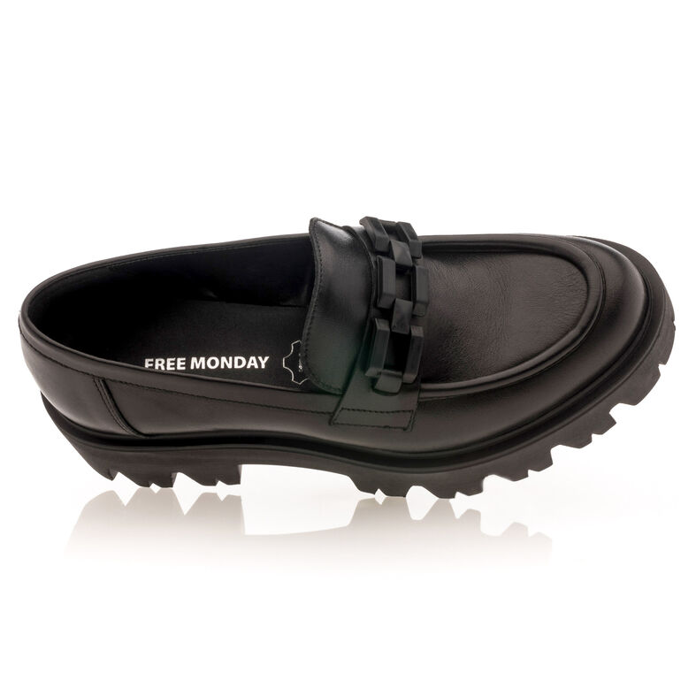 Svarta loafers/båtskor för kvinnor