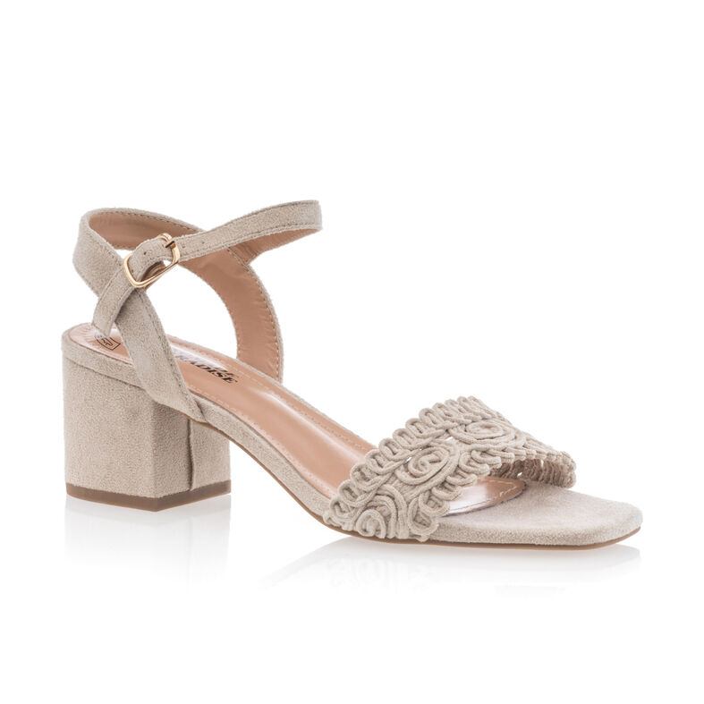 Sandalias beige para mujer / Zapatos de punta abierta