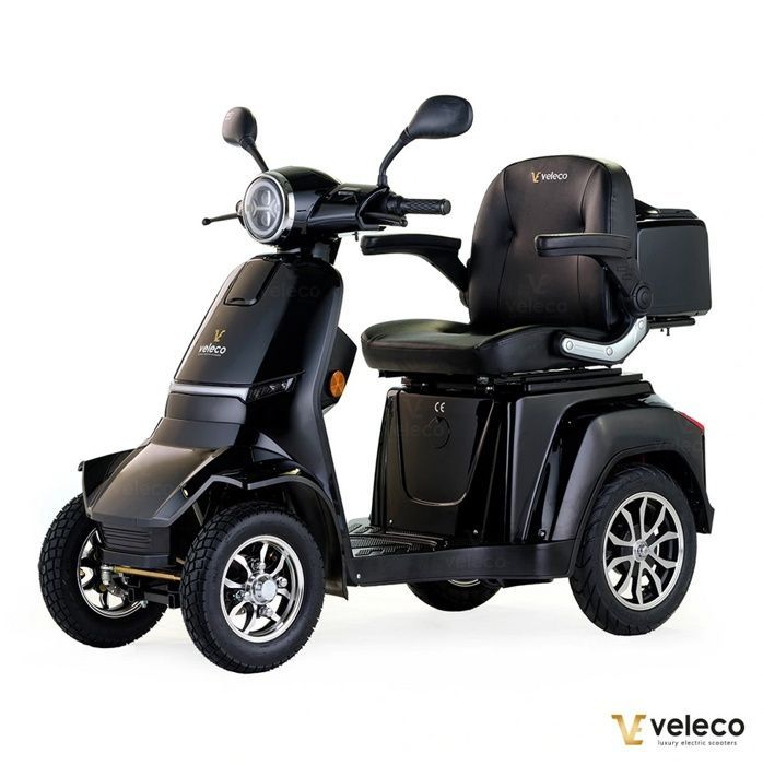 Veleco Gravis scooter pour PMR senior et handicapés homologuée route rouge plomb pneus increvables