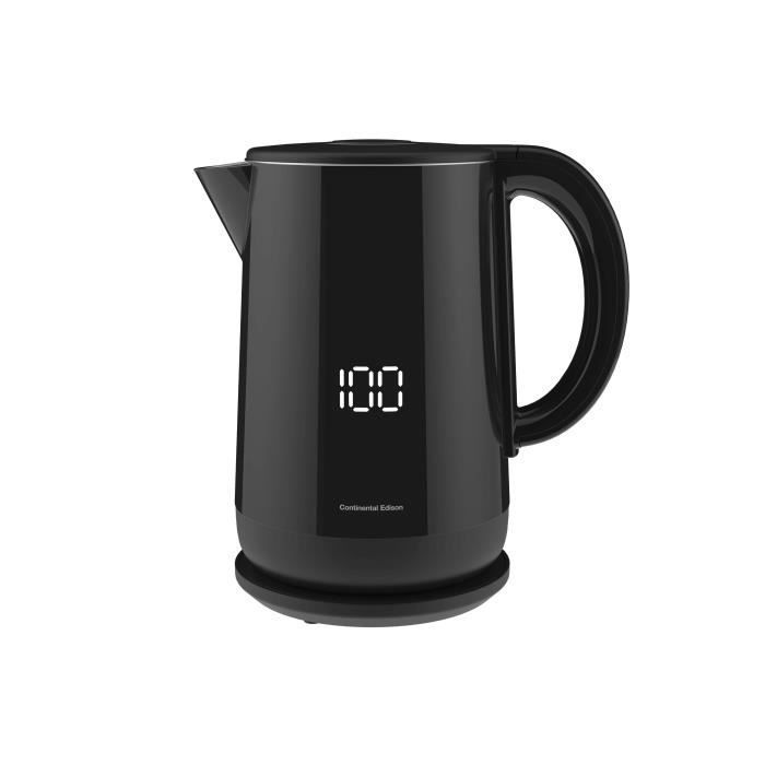 CONTINENTAL EDISON BL15LB Digitaalinen Vedenkeitin - Musta - 1,5 L - 2200 W