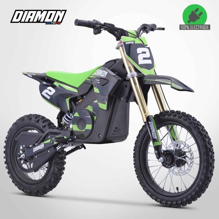 Kids Electric Motorcycle 1300W / ORION 1300W Motocross Bike / 14/12 / 2021 Edition / Green