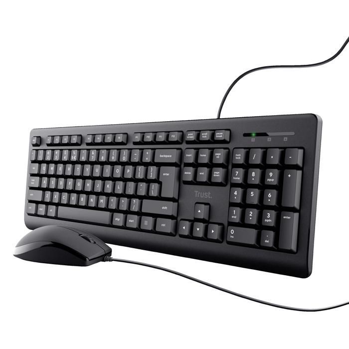 Teclado y ratón - Trust - Taro Pack - AZERTY francés - Resistente a derrames - Silencioso