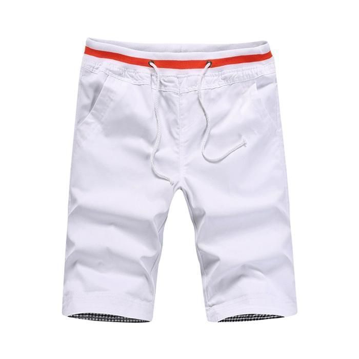 Bermuda Hommes Mode Shorts de Sport Casual Vete... - Blanc