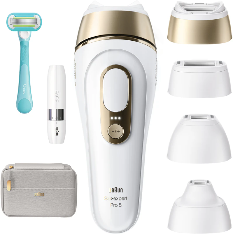 Braun IPL Silk·expert Pro 5 PL5412 inteligentný IPL prístroj na odstraňovanie chĺpkov na tele, tvári, v oblasti bikín a v podpazuší