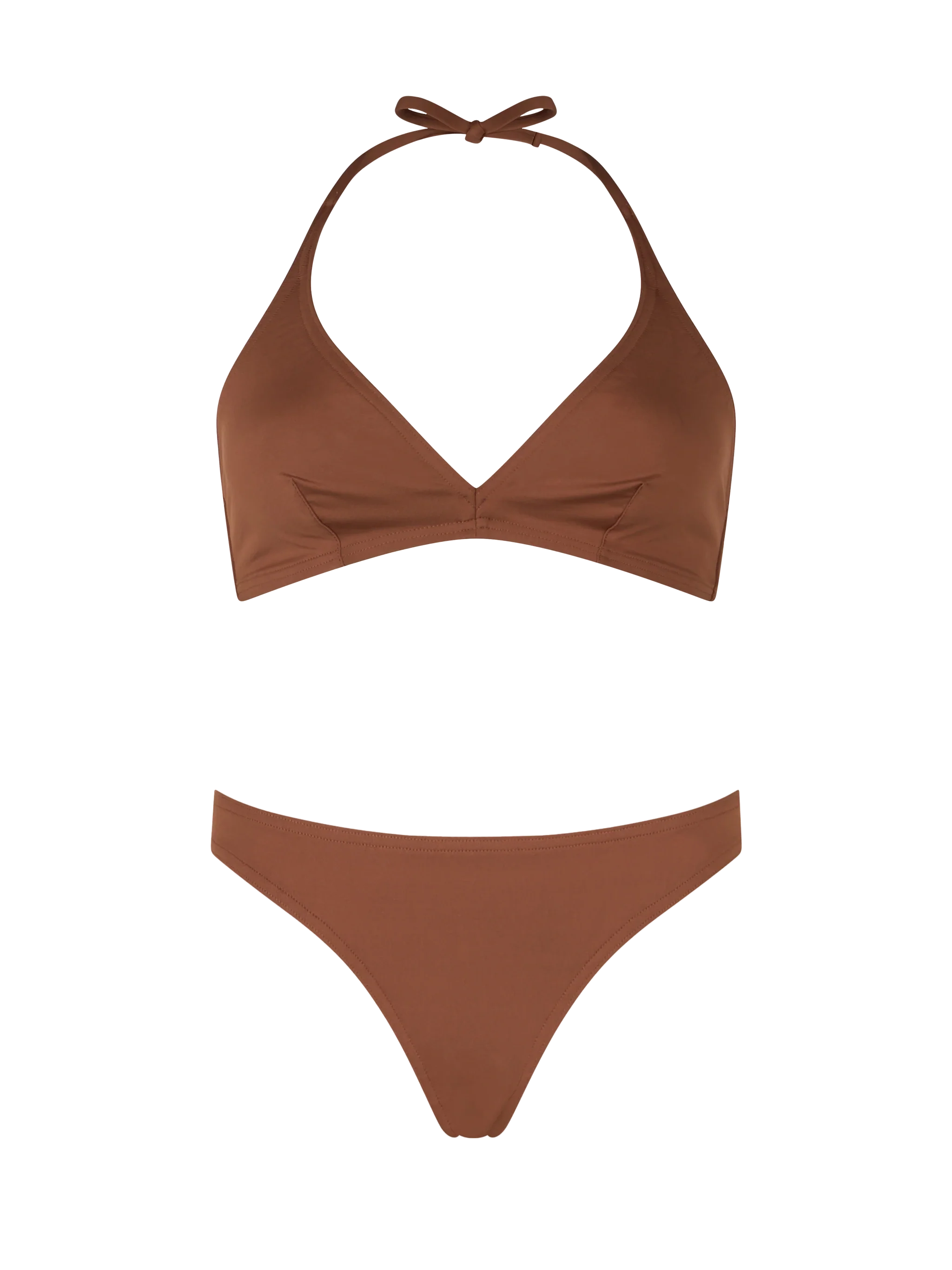 Gaia Maia Dames Bruine Triangel Bralette Bikini