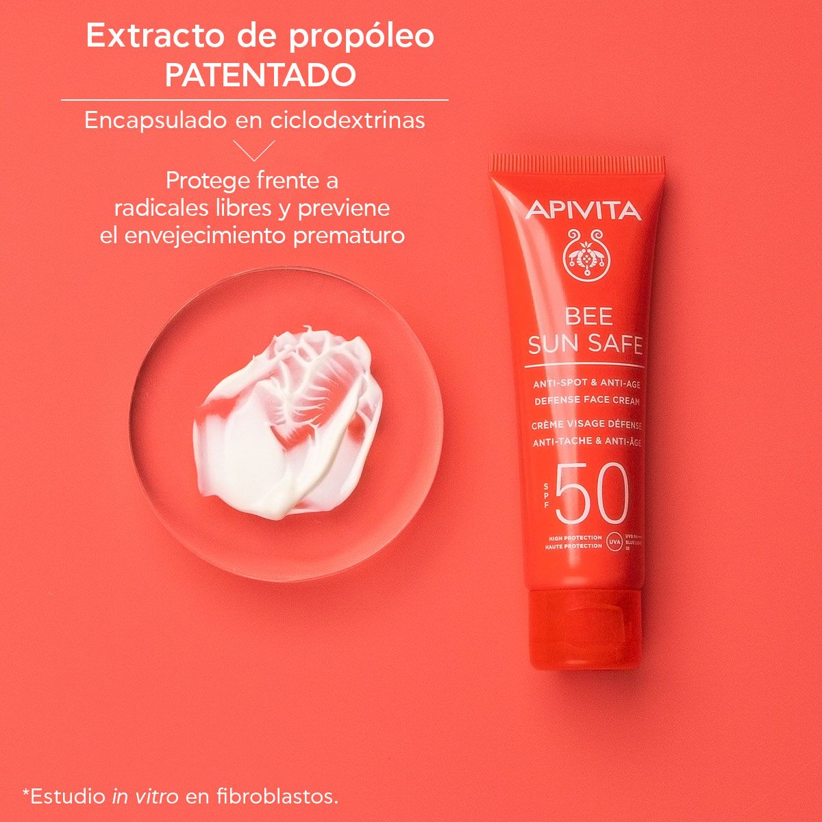 „Bee Sun Safe“ senėjimą stabdantis ir tamsias dėmes naikinantis kremas su SPF50 Prieš raukšles ir senėjimą