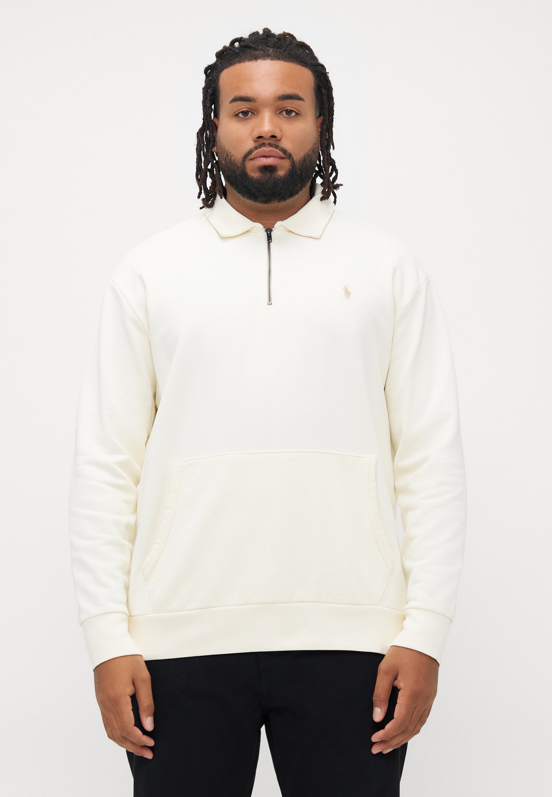 Felpa Polo Ralph Lauren Big & Tall LOOPBACK FLEECE con cerniera a un quarto - Felpa - Clubhouse Cream