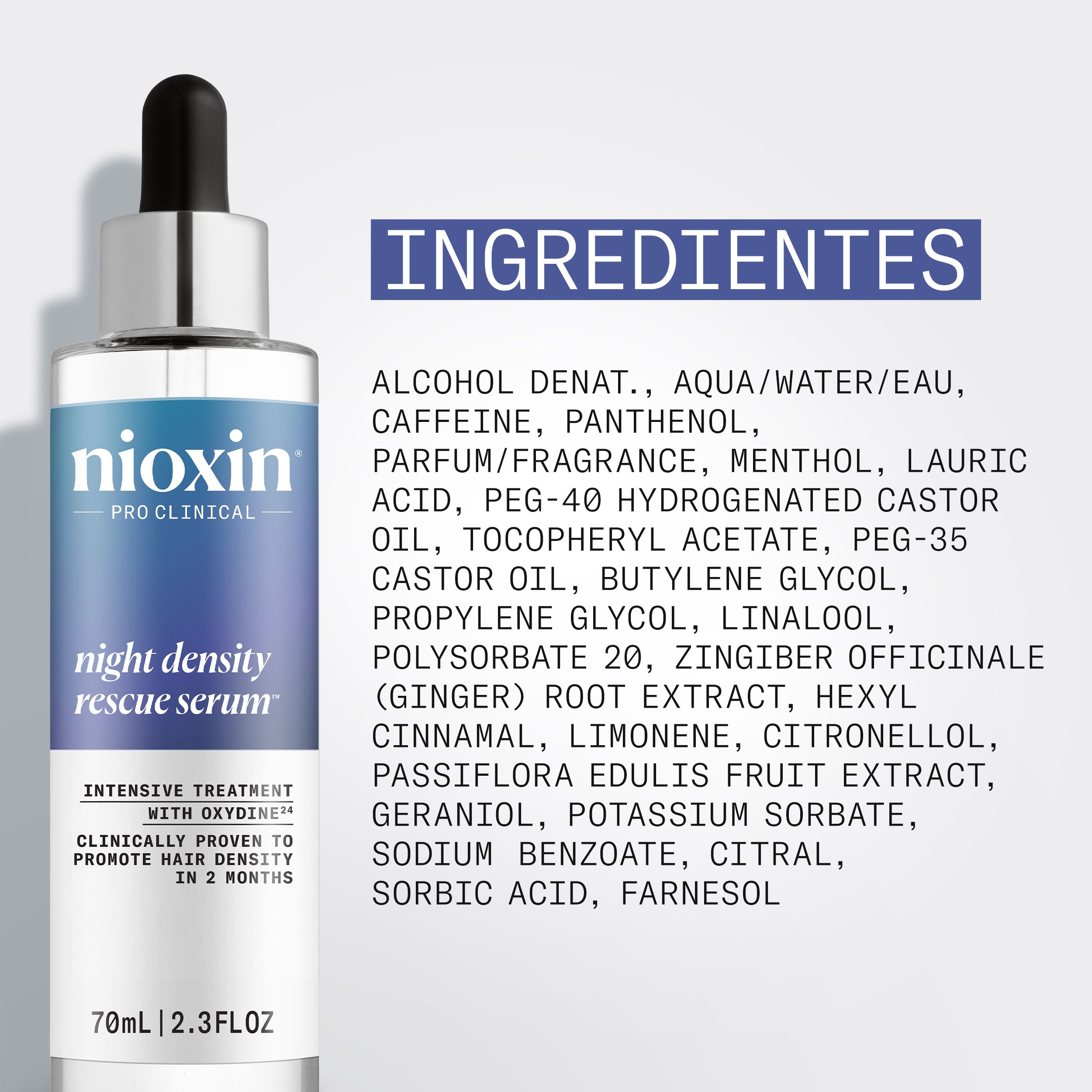 Night Density Rescue antioksidativni serum za zgoščevanje las Nege/šamponi proti izpadanju las