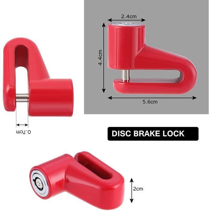 Candado antirrobo para scooter, motocicleta, bicicleta, candado de freno de disco con cable recordatorio para scooter eléctrico Xiaomi M365/Pro
