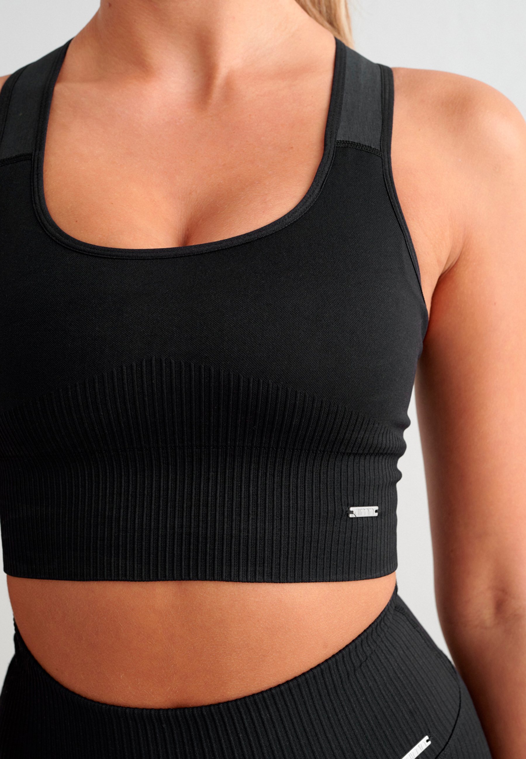 aim'n® RIBBED - Sutiã esportivo de alta sustentação - preto