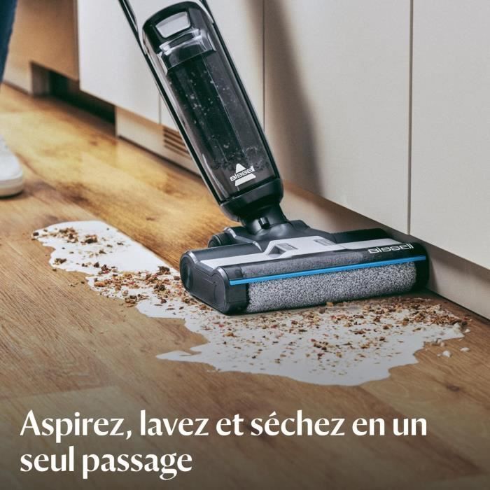 BISSELL Crosswave HF3 Select 3639N - Aspirapolvere senza fili 3 in 1 - Silenzioso e maneggevole