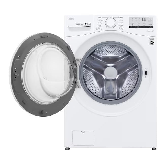 LG 4.5 cu ft (129 liter) energiezuinige stapelbare wasmachine met voorlader (wit) ENERGY STAR