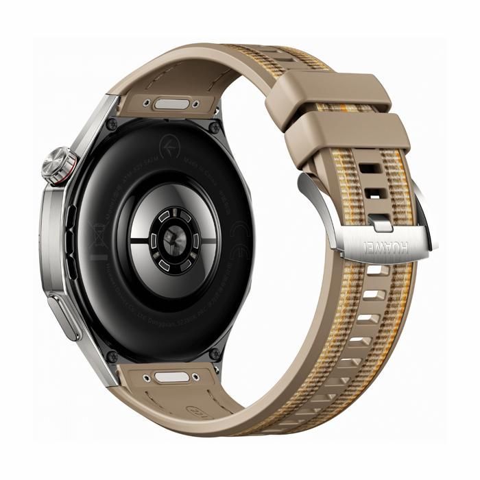 Smartwatch Huawei Watch GT6 Pro da 46 mm, in tessuto marrone.