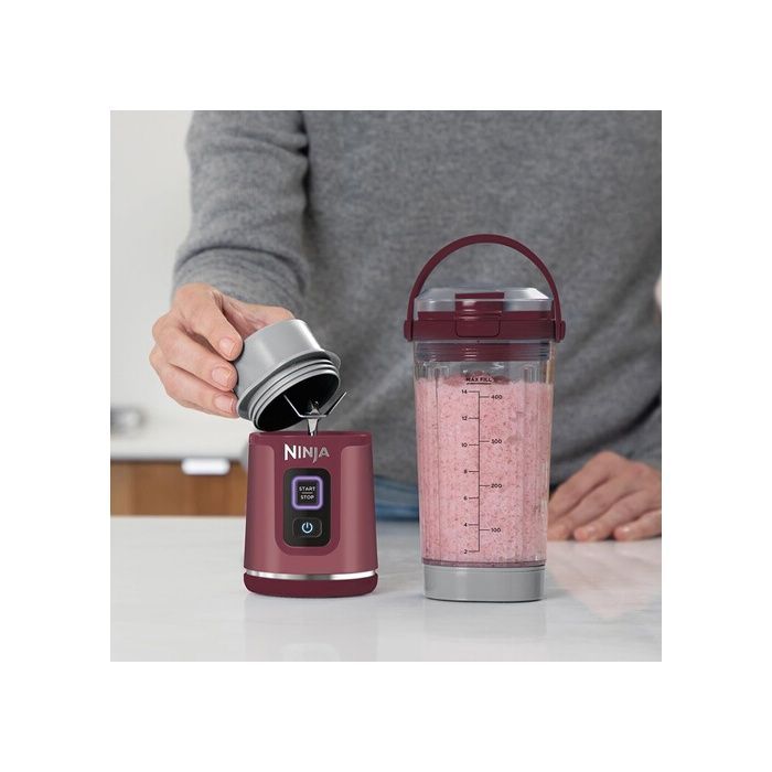 Licuadora portátil Ninja Blast NIN171 - BC151EUCR - Tazón de 530 ml - Autonomía de 2 horas - Inalámbrica - Libre de BPA - Color arándano
