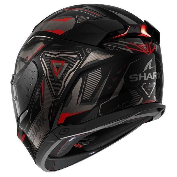 Casco integral Shark Skwal i3 LINIK - Negro/Antracita/Rojo - Talla L