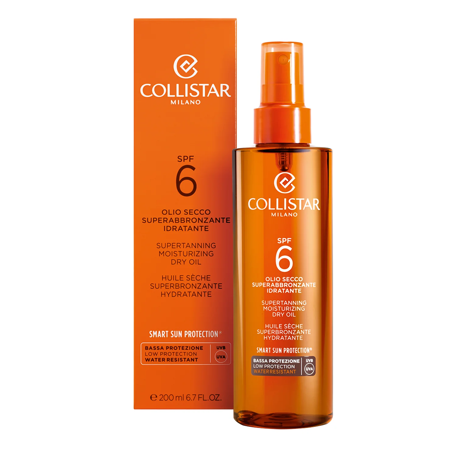 Abbronzatura Olio Idratante Superabbronzante SPF6 - Olio solare corpo bassa prot., Spray solare corpo bassa prot.
