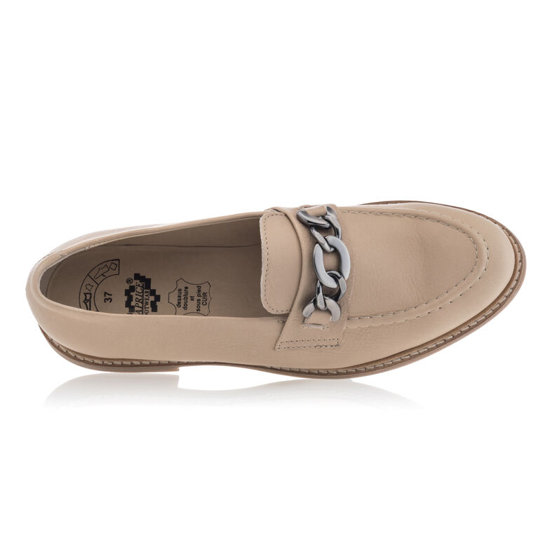 Beige loafers/båtsko til dame