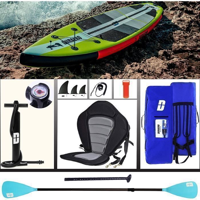 Inflatable Stand Up Paddleboard - SUP Board - 330 x 76 x 15 cm - up to 150 kg - green