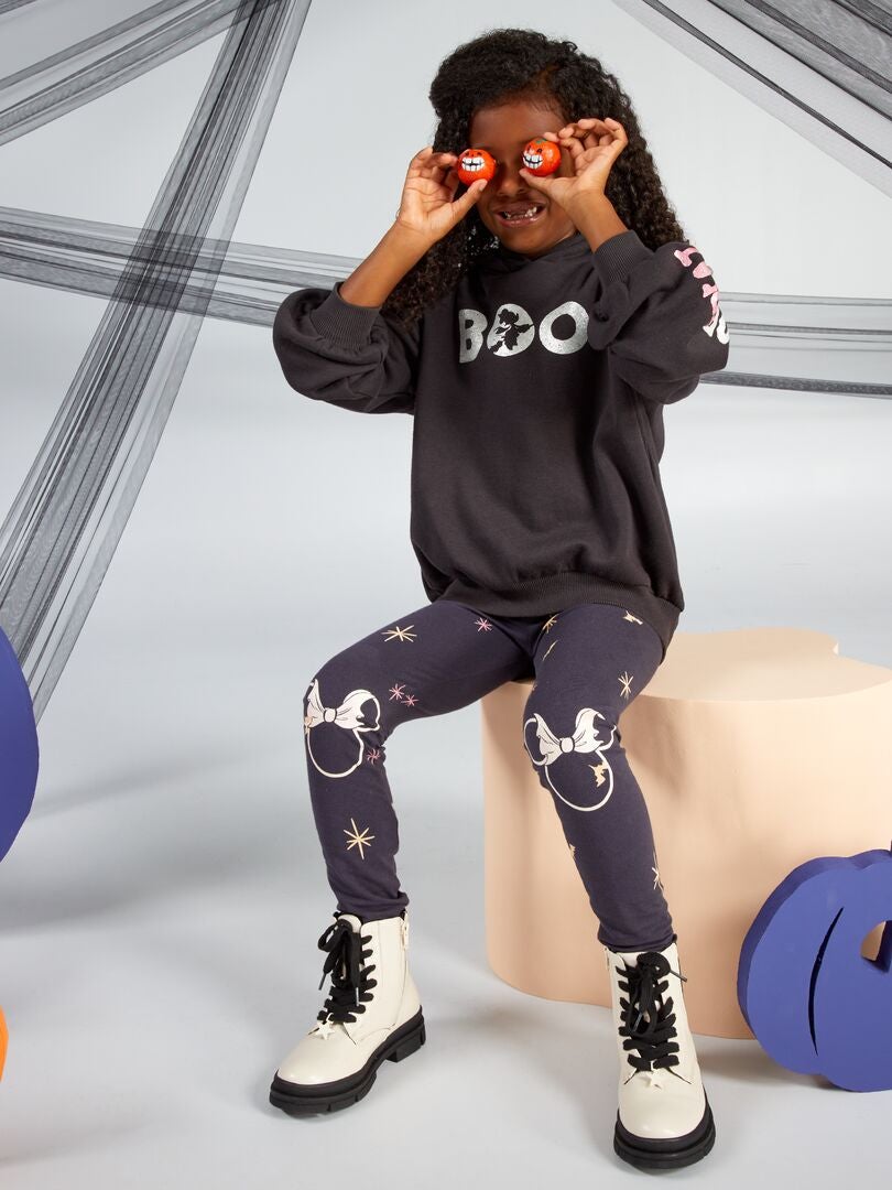 Bluza z kapturem Myszka Minnie – Halloween – Czarna