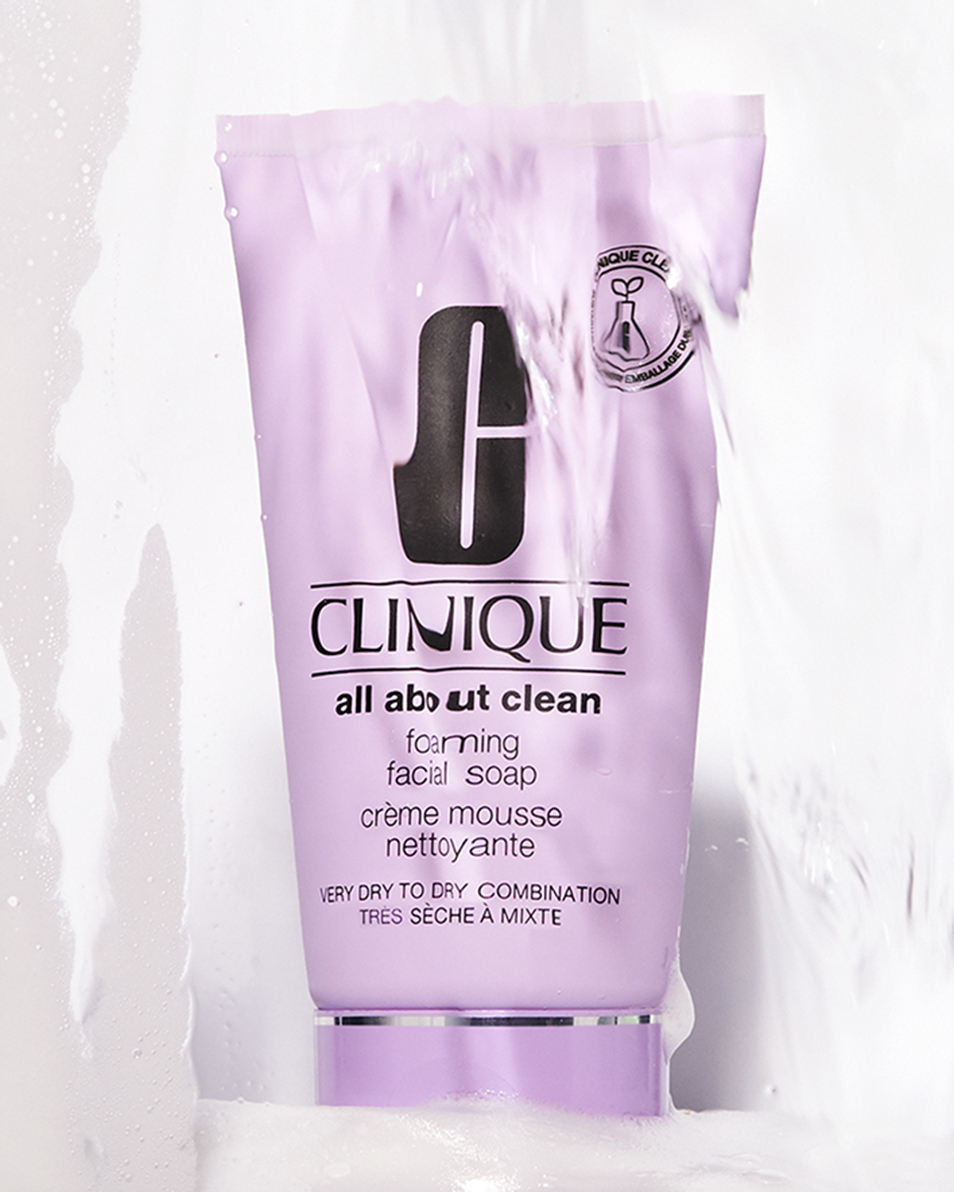 CLINIQUE FOAMING FACIAL SOAP GEZICHTSREINIGER - SCHUIMEND - ZEER DROGE TOT GEMENGDE HUID