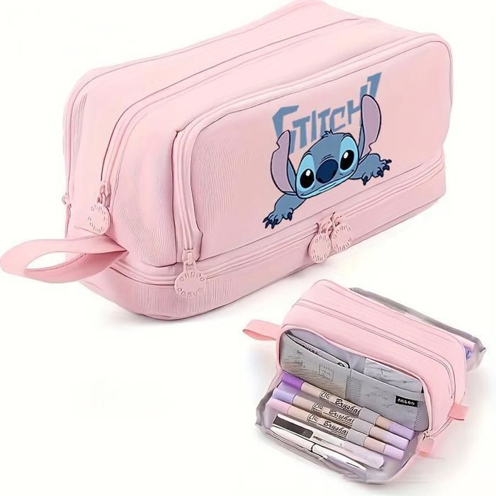 Multifunctional pencil case with 4 compartments, large capacity, for school and office, Gift for Children
