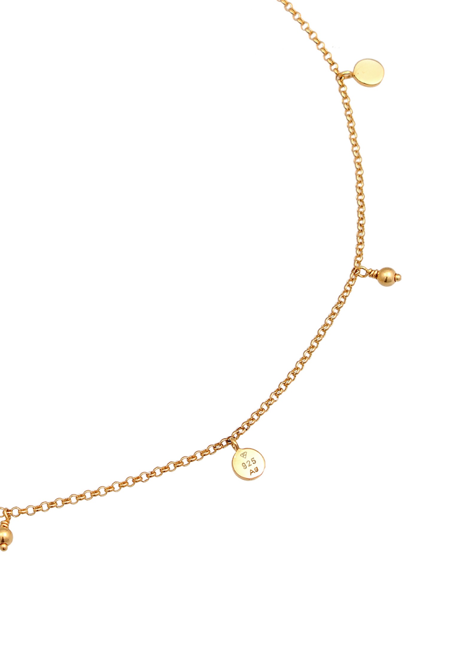 Elli Femme Choker plaquette style boho en argent sterling 925