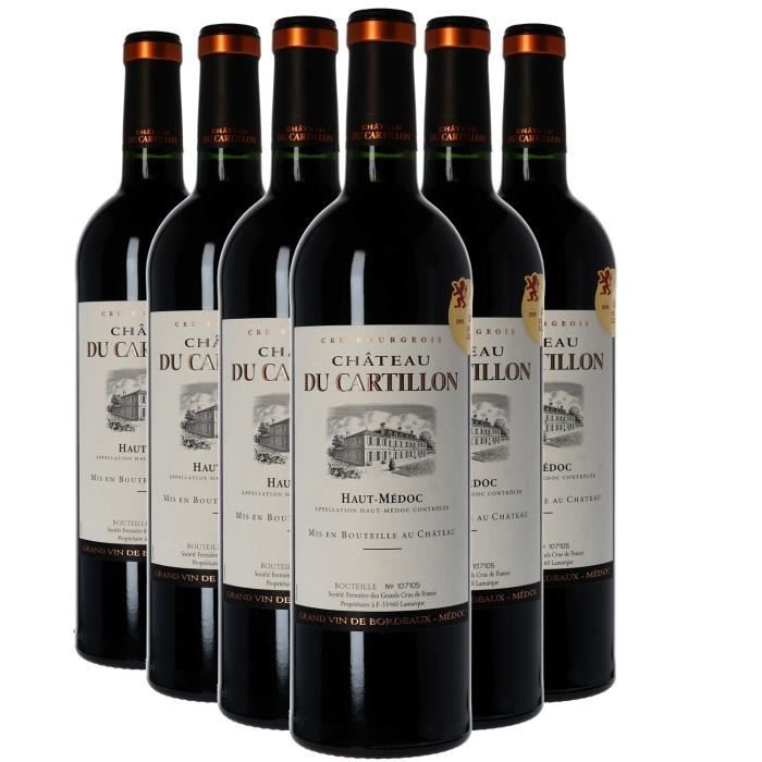 Château du Cartillon Rouge 2021 - Case of 6 x 75cl bottles - Bordeaux Red Wine - Haut-Médoc AOC appellation - Merlot, Cabernet grapes