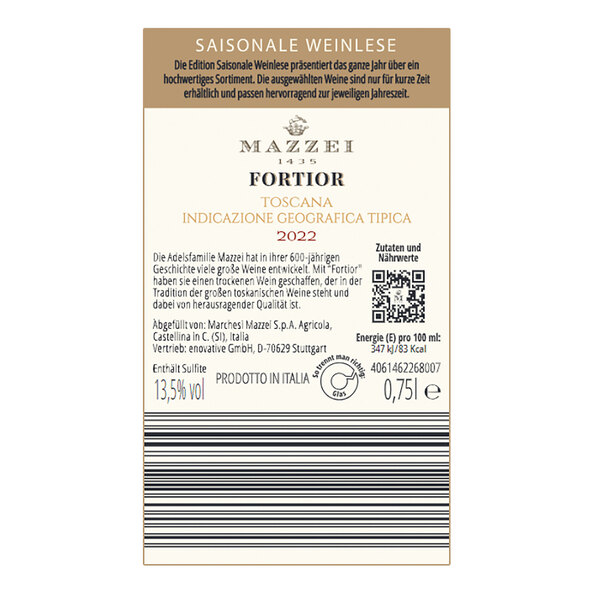 Mazzei Toscana Rosso IGT, 6 φιάλες των 0,75 l