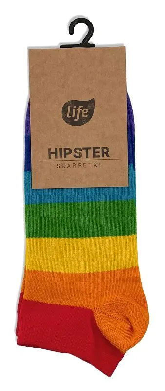 Life Stopki bawełniane Hipster wzór Tęcza rozm. 39-42