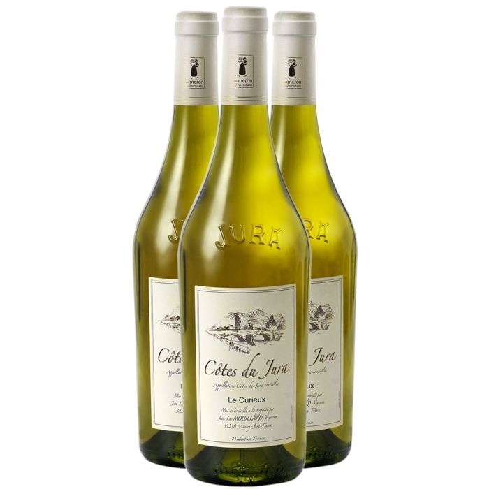 Domaine Jean-Luc Mouillard Côtes du Jura Le Curieux 2021 - Vino blanco del Jura (3x75cl)