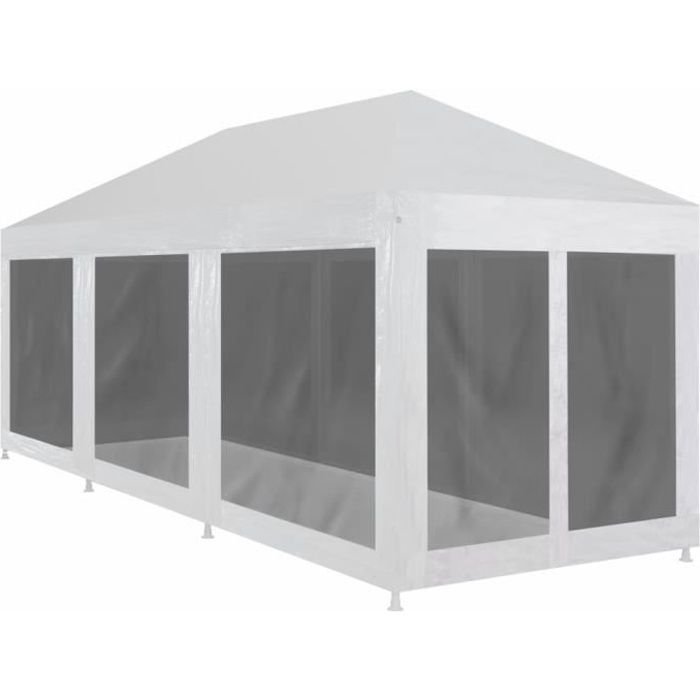 MAISON | Tonnelle de jardin Tente de réception | Tonnelle de réception Barnum avec 8 parois en maille 9 x 3 m Classique | 50301