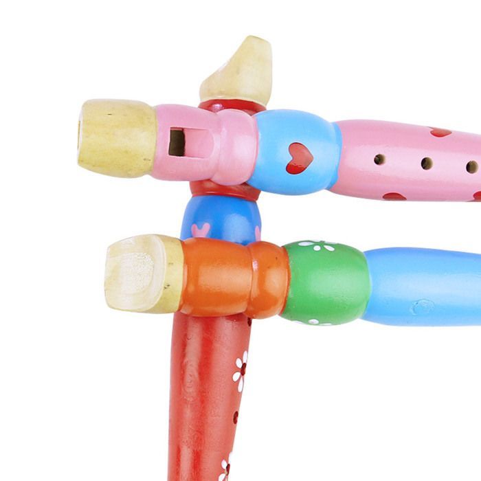 Flautas de madera coloridas para niños, instrumento musical rítmico, juguetes educativos tempranos para bebés.