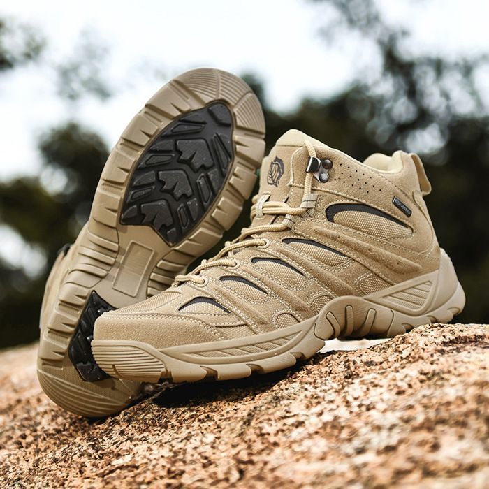 Scarpe da trekking antiscivolo traspiranti da uomo, ideali per passeggiate all'aperto - Beige