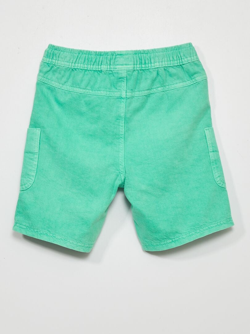 Bermudas de mezclilla - VERDE