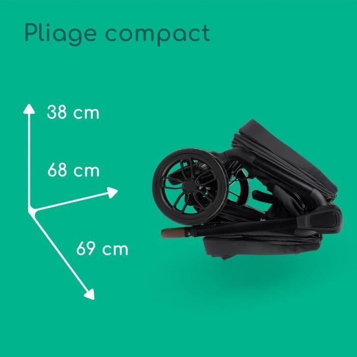 BEBECONFORT HELIOS, Passeggino doppio, Per tutti i terreni, Compatto e pieghevole, Carrello, Da 0 a 4 anni, Da 0 a 22 kg, GRAFITE MINERALE